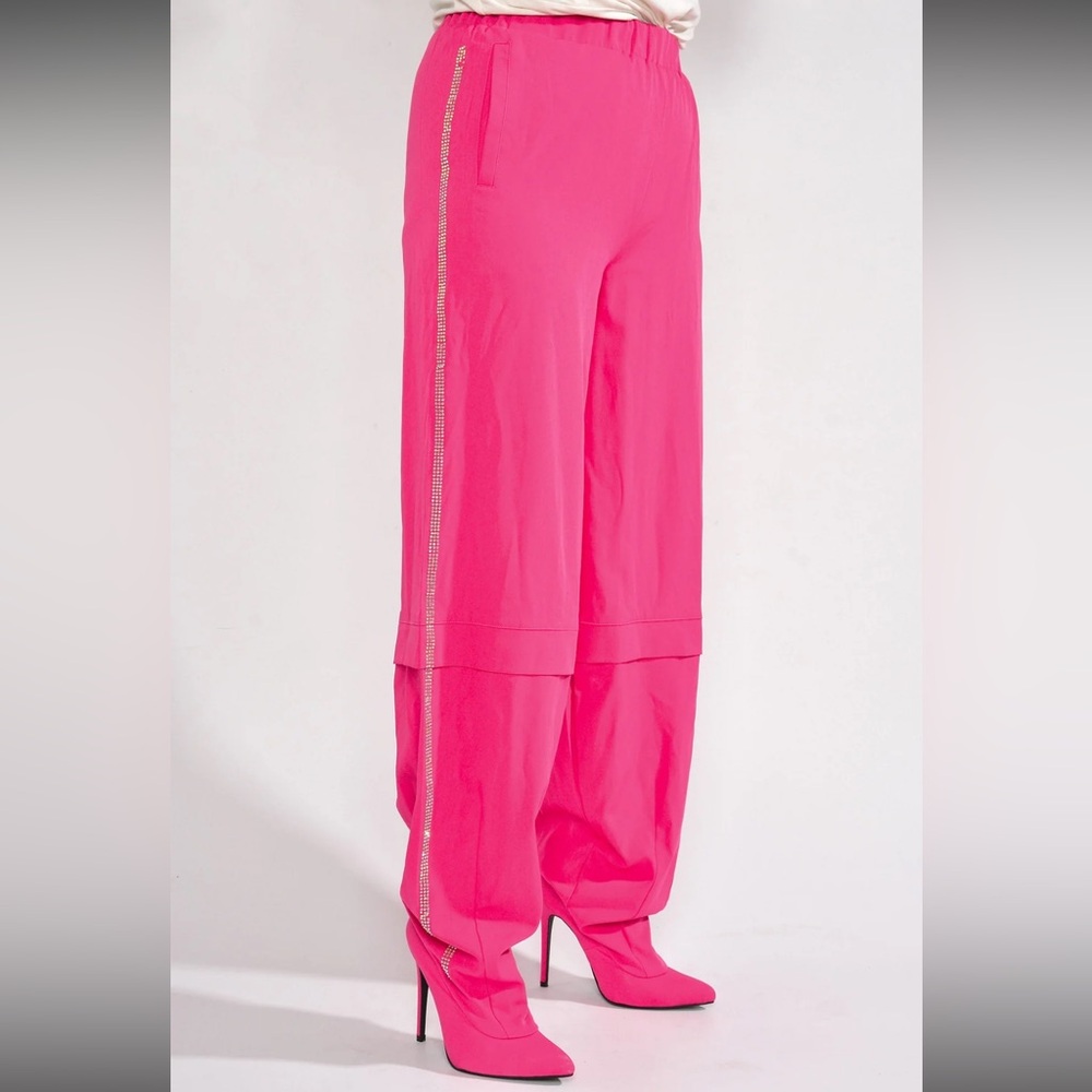 •CAPE ROBBIN• “Baggy” Pointy Toe High Heel Pantaboots - Pink // NIB